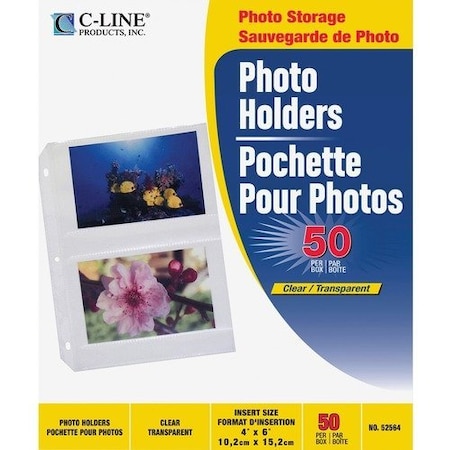 C-Line Products HOLDER, PHOTO, 4X6, 50PK CLI52564